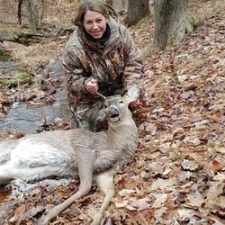 women and deer